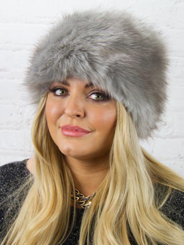 Luxury Faux Fur Hat - Grey