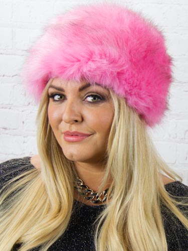 Luxury Faux Fur Hat - Pink