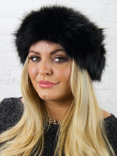 Luxury Faux Fur Headwarmer - Black