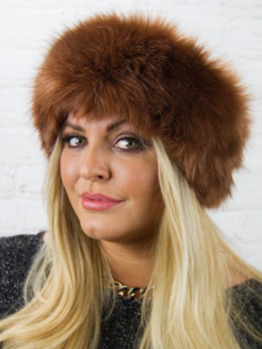 Luxury Faux Fur Headwarmer - Coffee