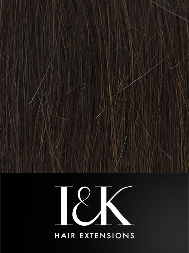 I&K Clip In Human Hair Fringe - Bangs #2-Darkest Brown