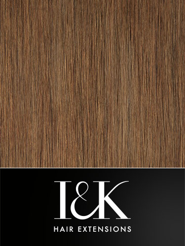 I&K Clip In Human Hair Fringe - Side Swept #4-Chocolate Brown