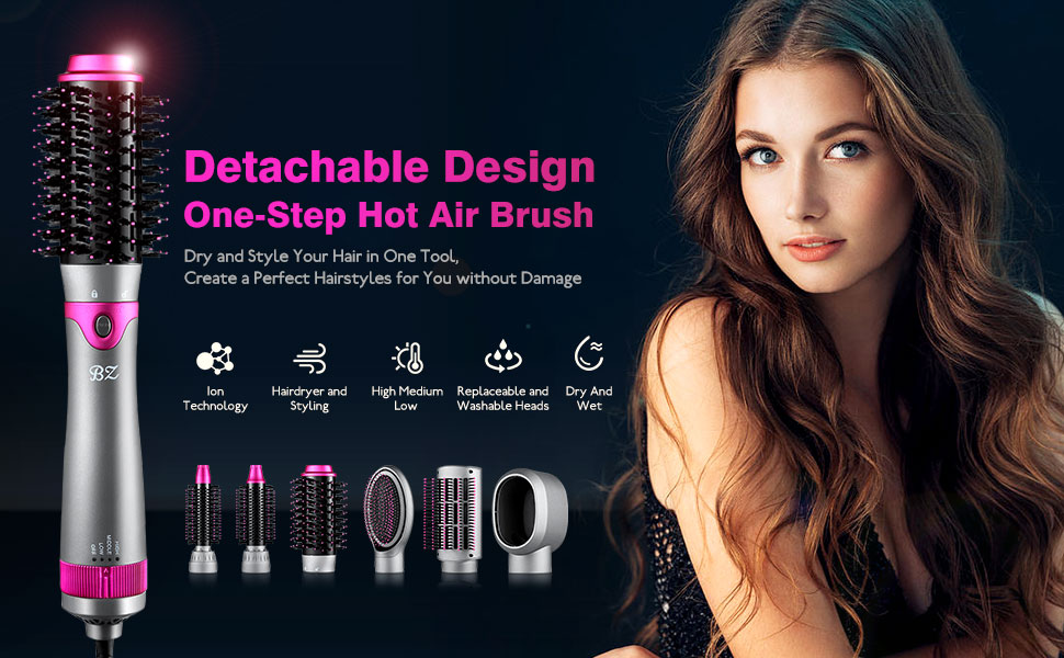 6 in 1 Hair Multifunctional Hot Air Brush and Styling Tools - Hairtrade