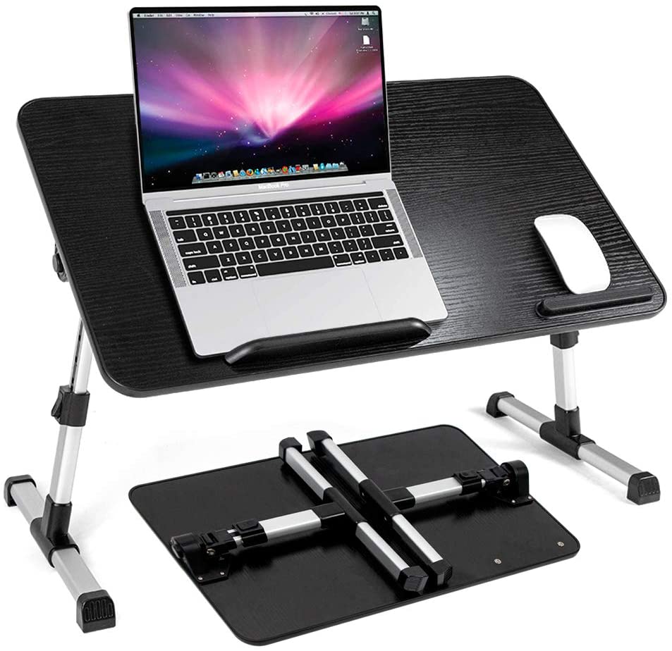 INTEYE Adjustable Laptop Table Foldable Legs Notebook Computer Desk - Black M