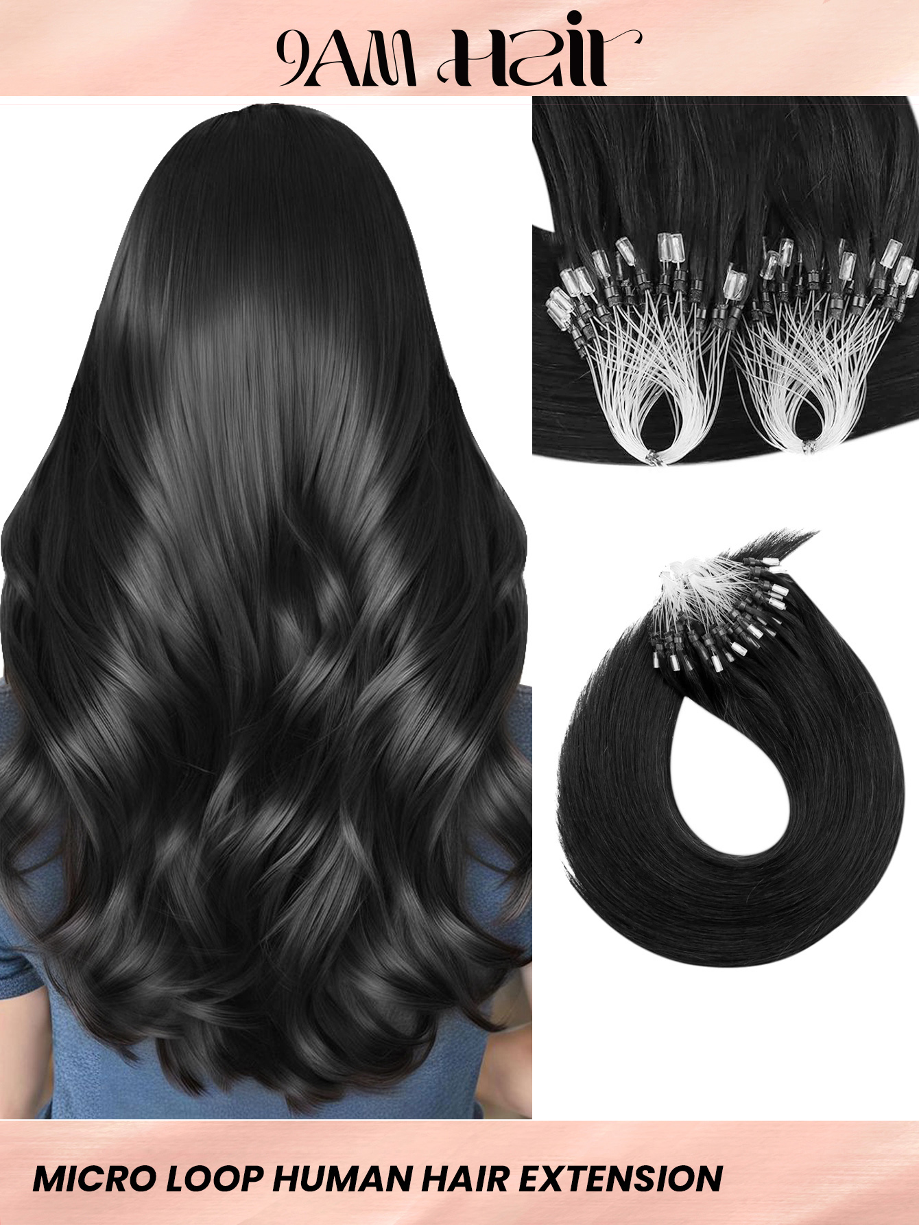 I&K Micro Loop Ring Human Hair Extensions