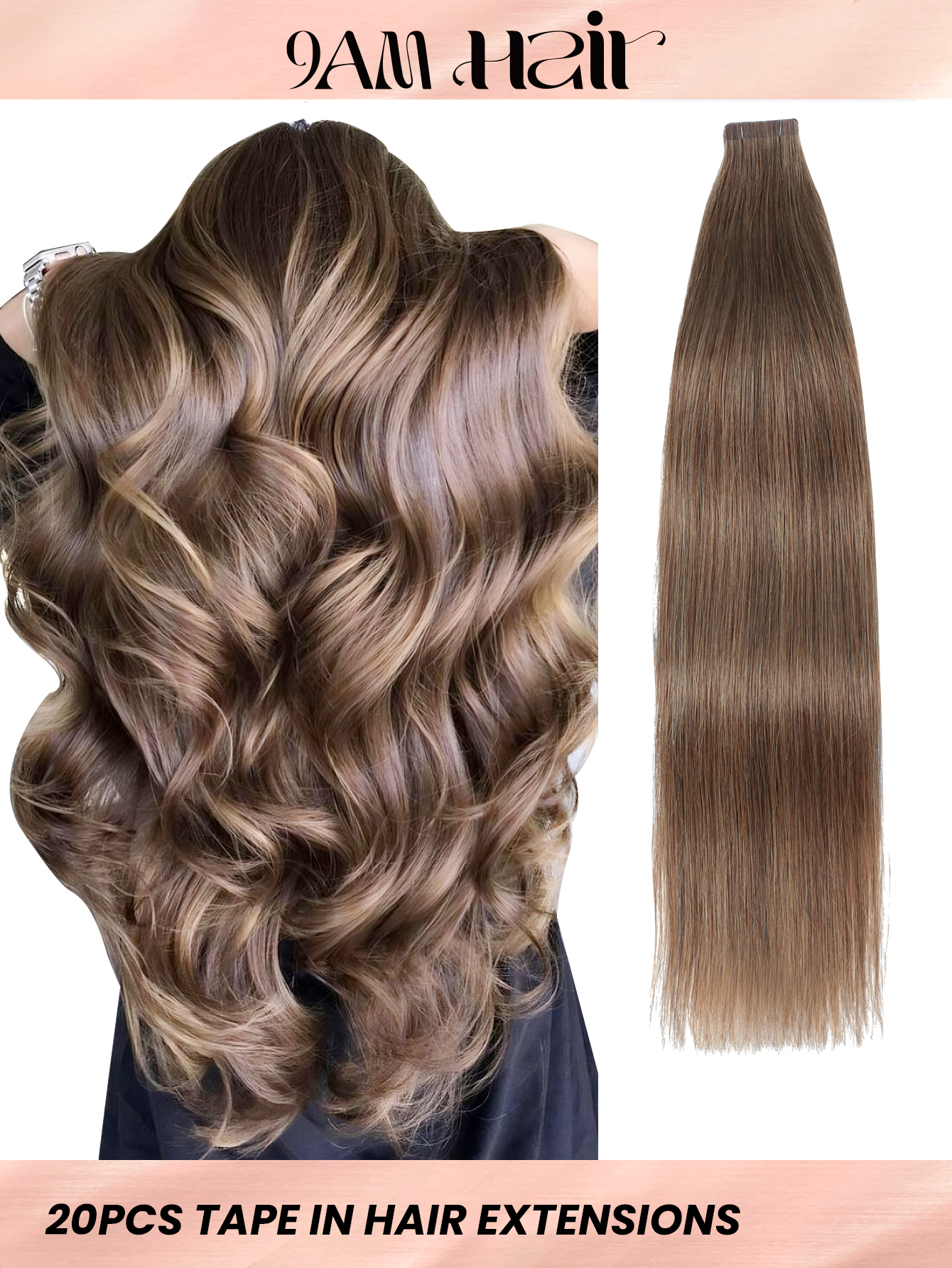 I&K Tape In Hair Extensions 20 pieces x 4cm