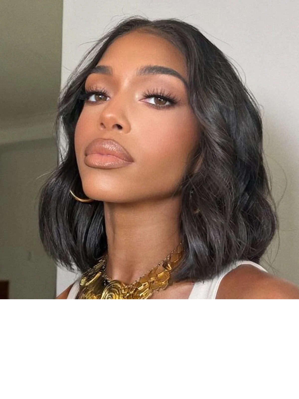 I&K Human Hair Lace Closure Wigs 4X4 Body Wave #1B Natural Black
