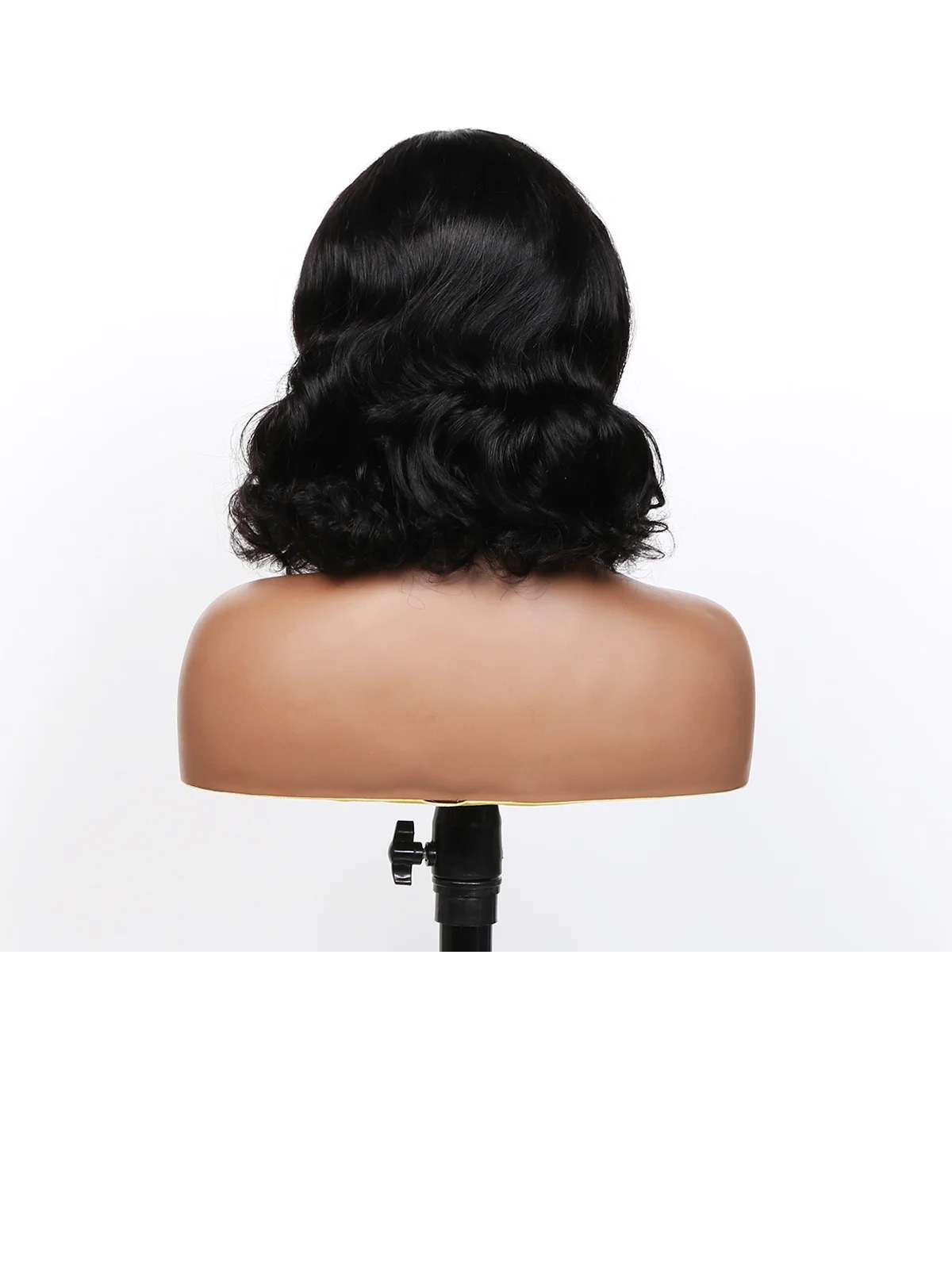 I&K Human Hair Lace Closure Wigs 4X4 Body Wave #1B Natural Black