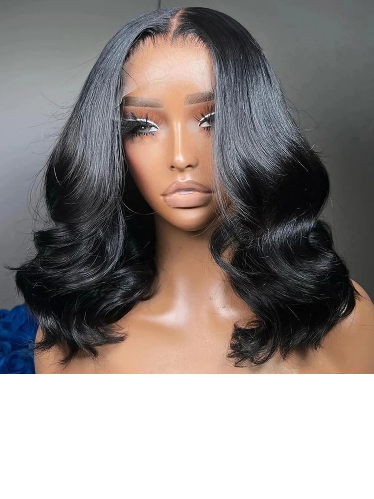 I&K Human Hair Lace Closure Wigs 4X4 Body Wave #1B Natural Black