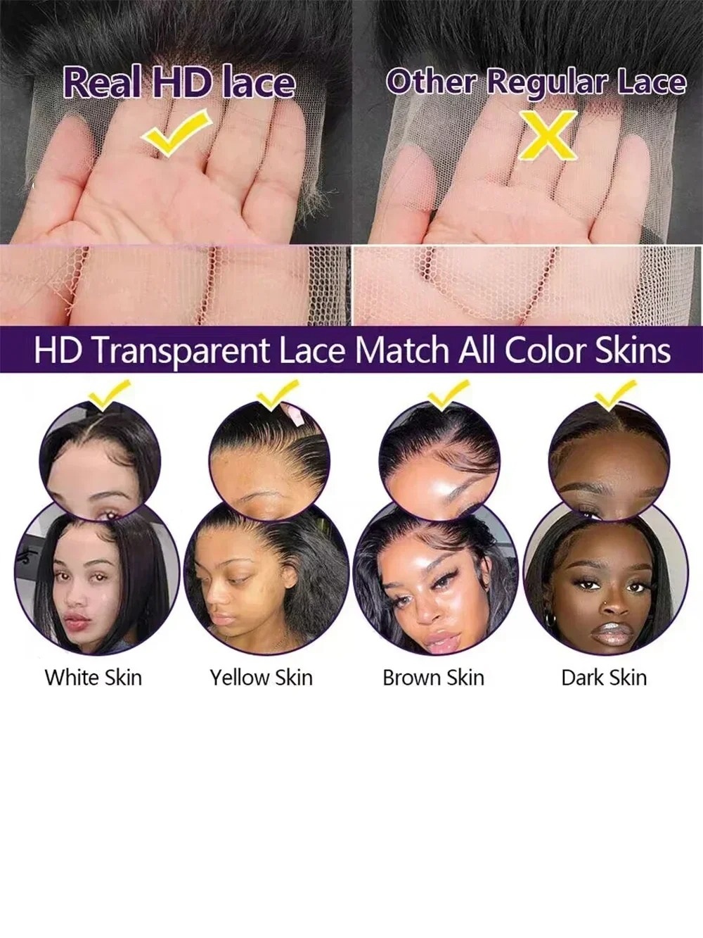 I&K Human Hair Lace Frontal Wigs 4X13 Body Wave #4/27