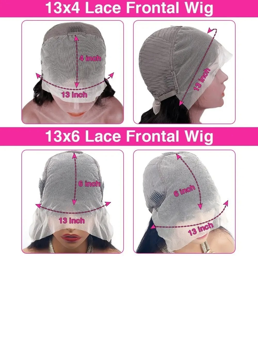I&K Human Hair Lace Frontal Wigs 4X13 Body Wave #4/27