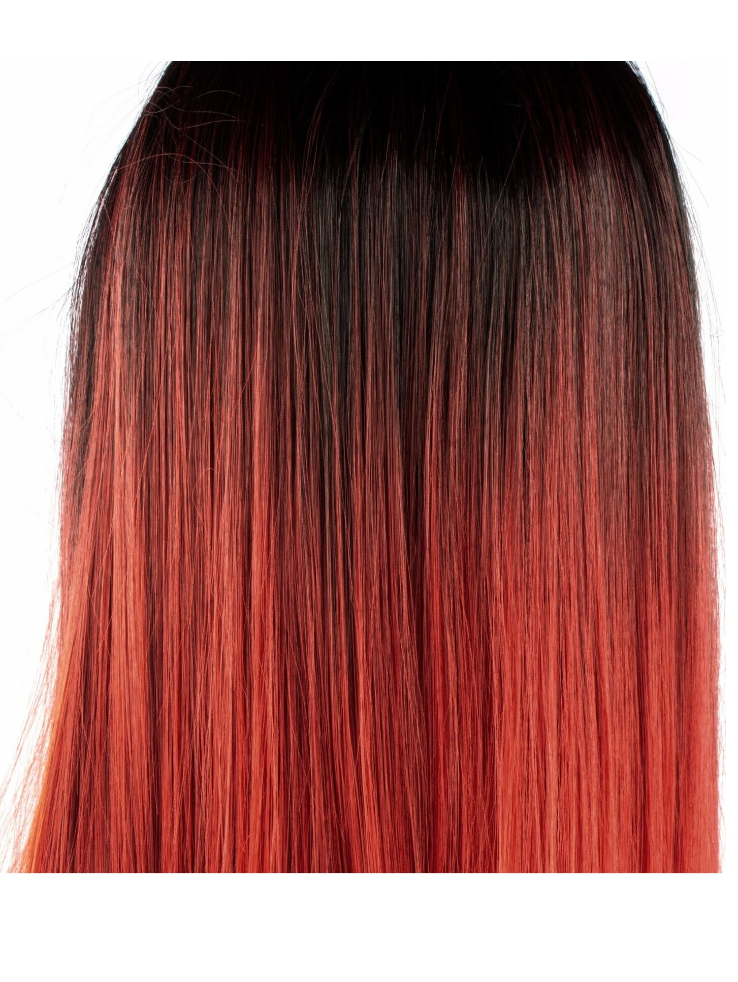 I&K Roxy Long Silky Straight Ladies Wig - Black/Red