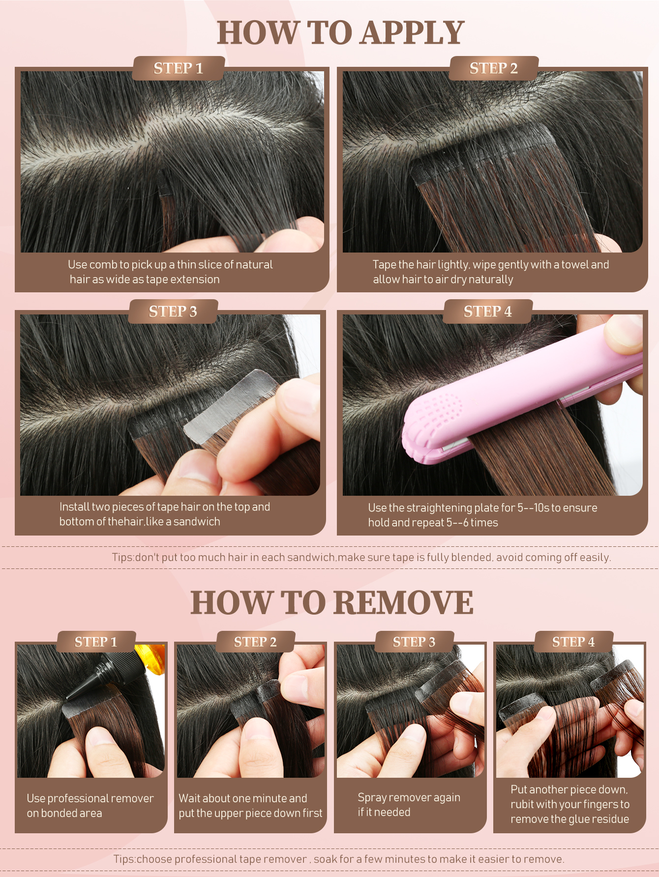 I&K Tape In Hair Extensions 20 pieces x 4cm