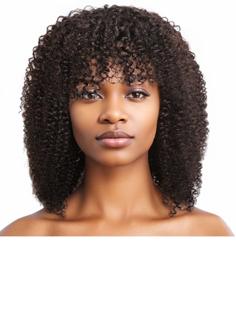 I&K Virgin Human Hair Lace Wigs Short Bob No Lace Jerry Curly