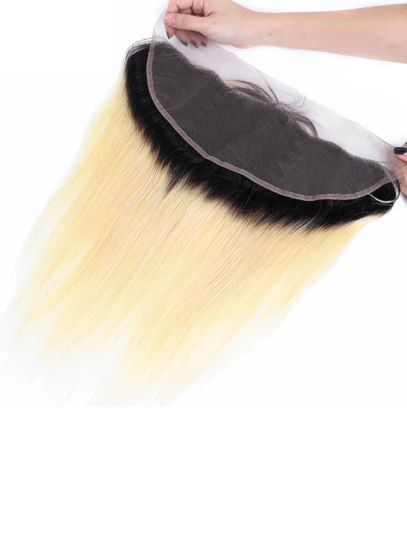 Sahar Essential Virgin Remy Human Hair Front Lace Closure 4" x 13" (8A) - Straight #OT613 14 inch