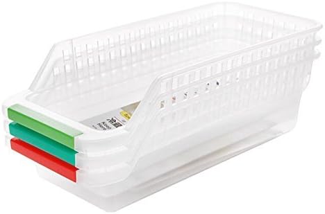 Kamay's 4PCS Refrigerator Storage Organizer Fruit handled Kitchen Storage Rack Stand Basket Container
