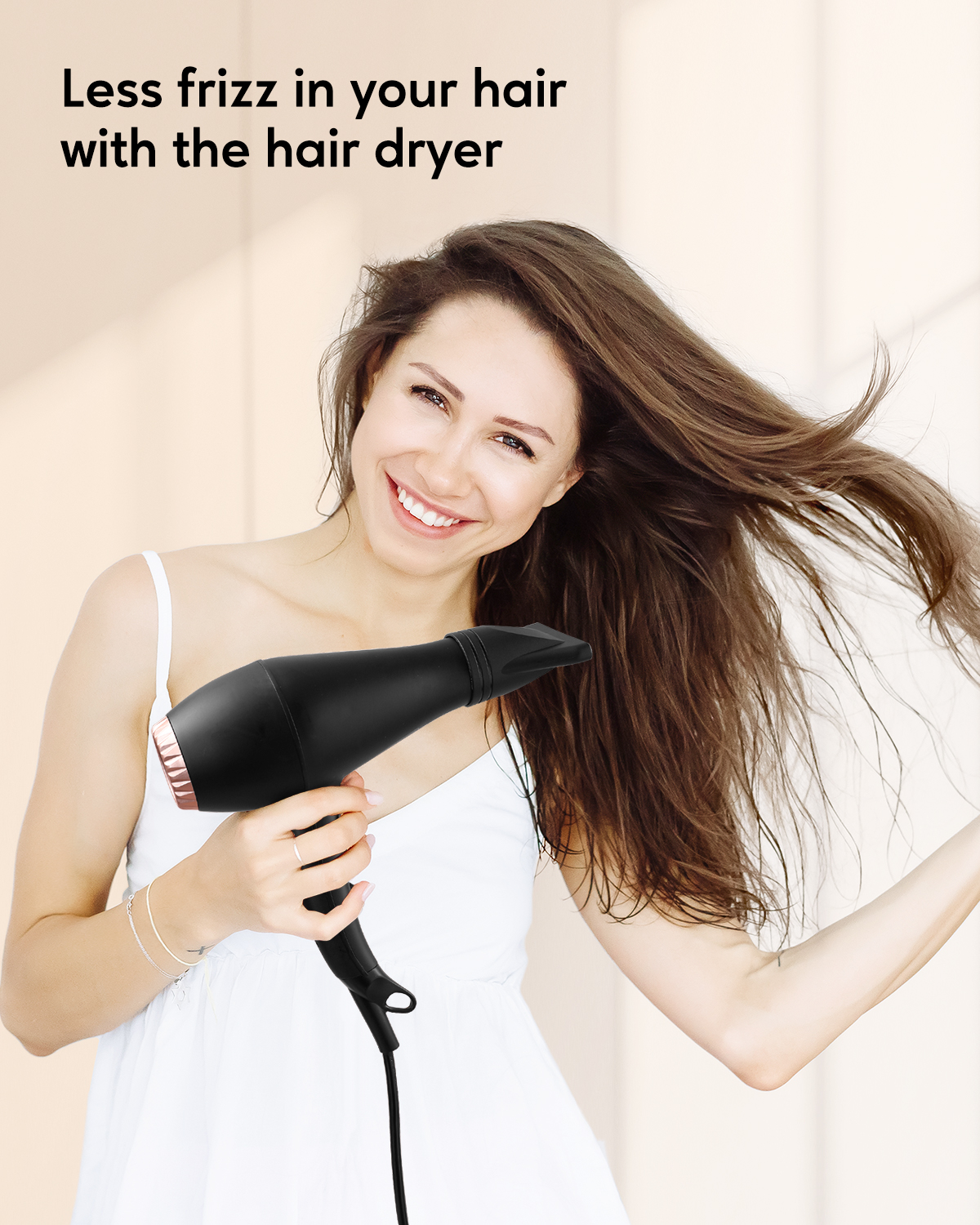 KIPOZI Professional Negative Ionic Hair Dryer - Black