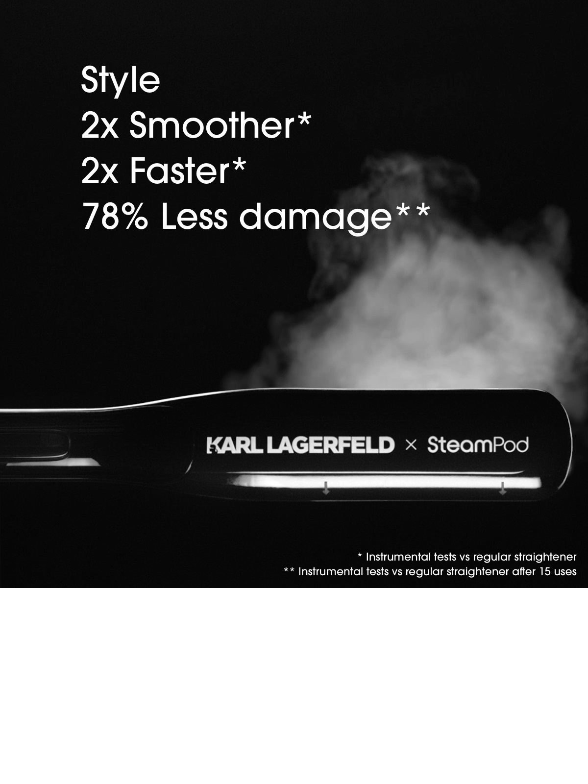L'Oreal Professionnel Steampod 3.0 Limited Edition X Karl Lagerfeld with Pouch