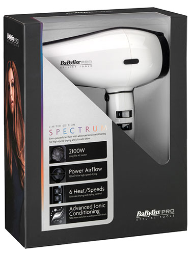 Babyliss Pro Spectrum Dryer White Frost - BAB6738NU