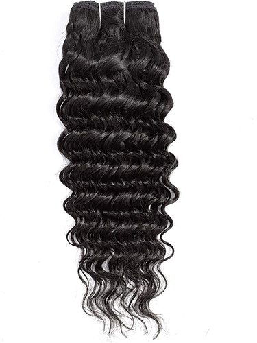 FAB Brazilian Virgin Human Hair Weft Unprocessed Natural Colours 100g #1B Deep Wave