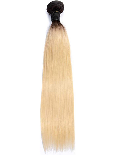FAB 100% Brazilian Virgin Human Hair Weft 100g Dip Dye #T1B/613 - Straight 8 inch