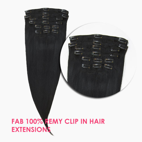 Fab Clip In Remy Hair Extensions - Full Head