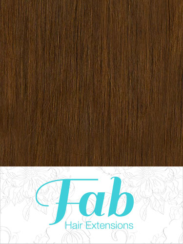 Fab Clip In Remy Hair Extensions - Full Head #6-Medium Brown 20 inch