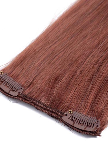 Fab Clip In Remy Hair Extensions - Full Head #33-Rich Copper Red 18 inch