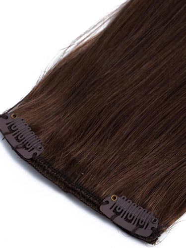 Fab Clip In Remy Hair Extensions - Full Head #T2/30-Dip Dye Darkest Brown to Auburn 20 inch