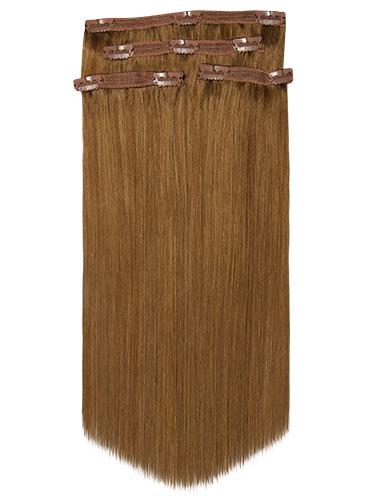 Fab Clip In Lace Weft Remy Hair Extensions (70g) #6-Medium Brown 16 inch