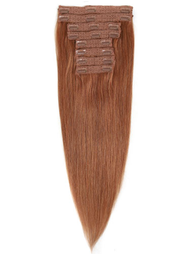 Fab Clip In Lace Weft Remy Hair Extensions (140g) #27-Strawberry Blonde 20 inch