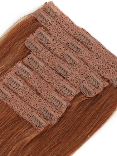 Fab Clip In Lace Weft Remy Hair Extensions (140g) #27-Strawberry Blonde 20 inch