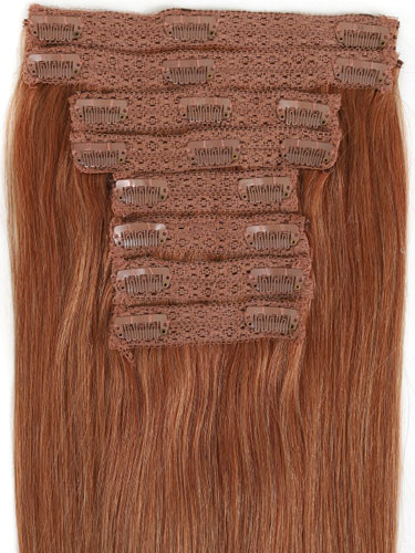 Fab Clip In Lace Weft Remy Hair Extensions (140g) #27-Strawberry Blonde 20 inch