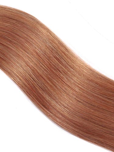 Fab Clip In Lace Weft Remy Hair Extensions (140g) #30-Auburn 20 inch