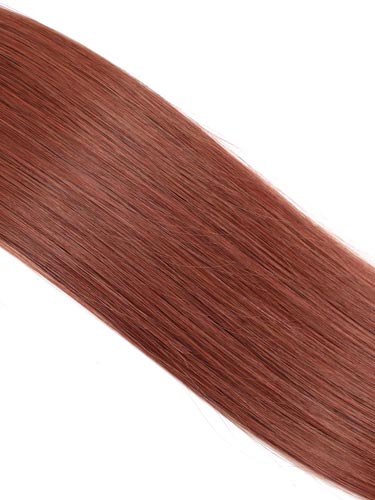 Fab Clip In Lace Weft Remy Hair Extensions (140g) #33-Rich Copper Red 20 inch