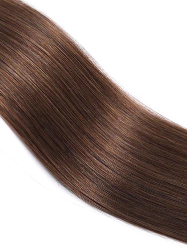 Fab Clip In Lace Weft Remy Hair Extensions (140g) #4-Chocolate Brown 20 inch