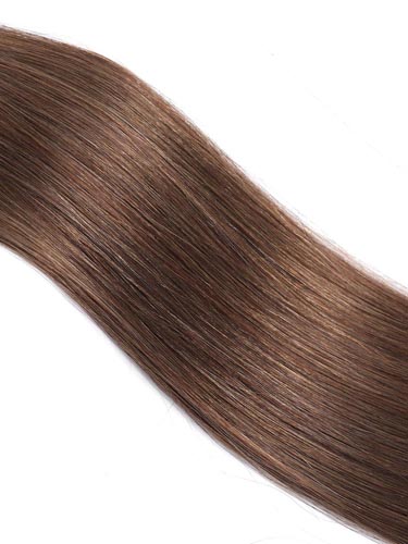 Fab Clip In Lace Weft Remy Hair Extensions (140g) #5-Dark Ash Brown 20 inch