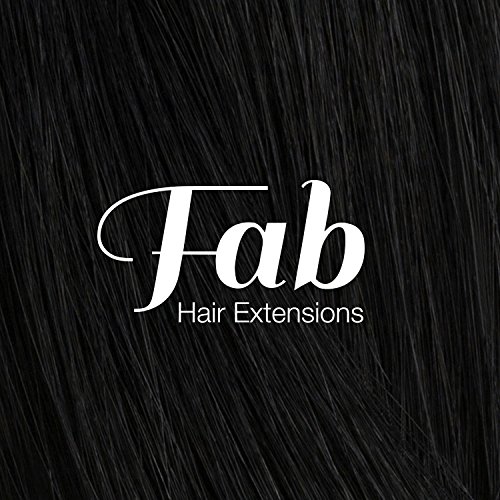 Fab Clip In One Piece Synthetic Hair Extensions - Loose Waves #1-Jet Black