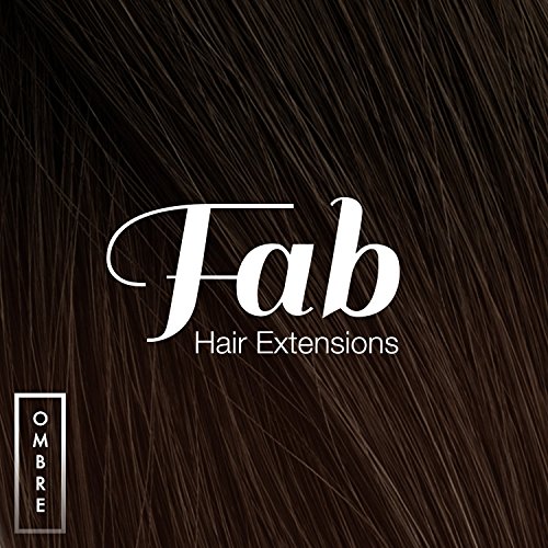 Fab Clip In One Piece Synthetic Hair Extensions 240g - Loose Waves #T3/6-Dark Brown With Medium Brown Dip Dye