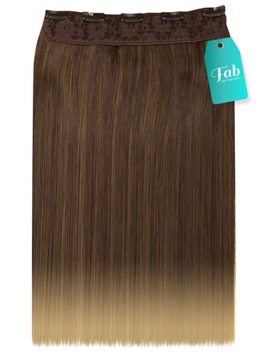 Fab Clip In One Piece Synthetic Hair Extensions - Straight #T68/69 18 inch