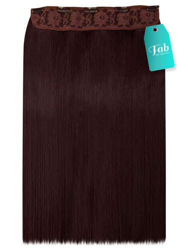 Fab Clip In One Piece Synthetic Hair Extensions - Straight #99J-Wine Red 18 inch