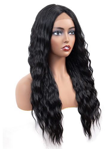 Fab Adella Mermaid Waves Natural Wig #1B-Natural Black