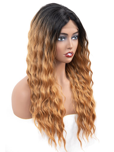 Fab Adella Mermaid Waves Natural Wig #T1B/27-Strawberry Blonde