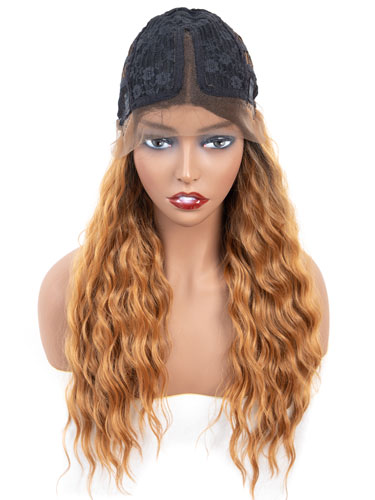 Fab Adella Mermaid Waves Natural Wig #T1B/27-Strawberry Blonde