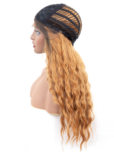 Fab Adella Mermaid Waves Natural Wig #T1B/27-Strawberry Blonde