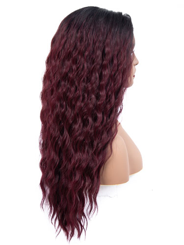 Fab Adella Mermaid Waves Natural Wig #99J-Wine Red