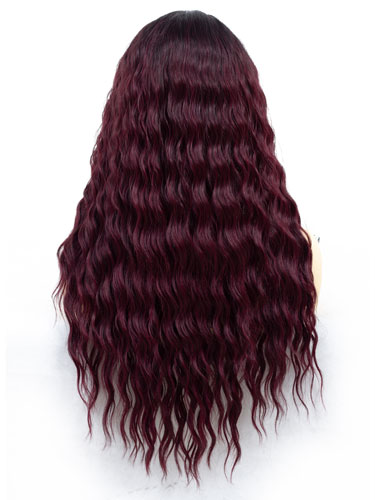 Fab Adella Mermaid Waves Natural Wig #99J-Wine Red