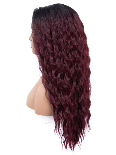 Fab Adella Mermaid Waves Natural Wig #99J-Wine Red