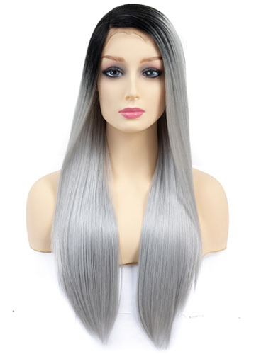 Fab Millie Super Sleek Straight Natural Wig #Silver
