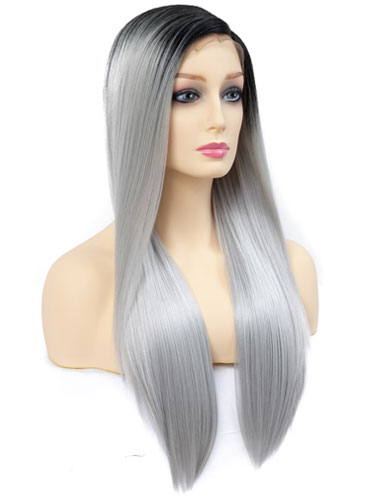 Fab Millie Super Sleek Straight Natural Wig #Silver